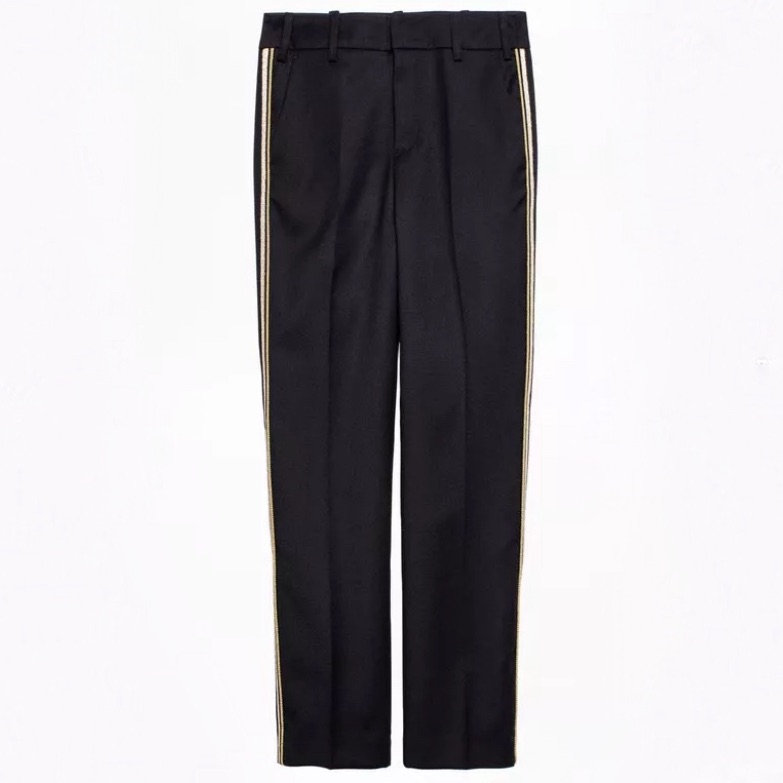 New Zadig & Voltaire Posh Militaire Wool Cropped Pant Size 34 Fr / Xs Us